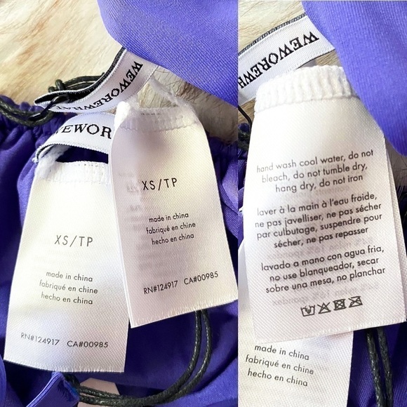 WeWoreWhat Ruched Bandeau Bikini Sapphire Blue XS NWT - Picture 9 of 15